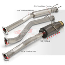 Load image into Gallery viewer, Honda Civic EX 2001-2005 N1 Style Stainless Steel Catback Exhaust System Gunmetal (Piping: 2.5" / 65mm | Tip: 4.5")