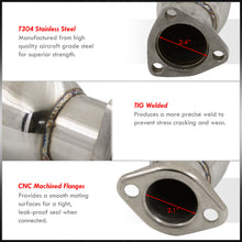 Load image into Gallery viewer, Acura Integra 1990-2001 / Honda Civic 1988-2000 / CRX 1988-1991 / Del Sol 1993-1997 Stainless Steel Resonated Test Pipe (No O2 Sensor Bung, Hardware, Gasket)