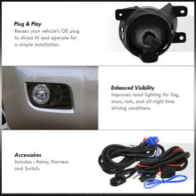 Load image into Gallery viewer, Toyota Sequoia 2008-2017 Front Fog Lights Clear Len (Includes Switch & Wiring Harness)