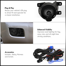 Load image into Gallery viewer, Toyota Sequoia 2008-2017 Front Fog Lights Smoke Len (Includes Switch & Wiring Harness)
