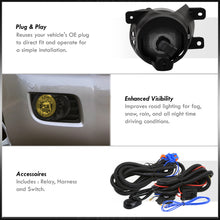 Load image into Gallery viewer, Toyota Sequoia 2008-2017 Front Fog Lights Yellow Len (Includes Switch & Wiring Harness)