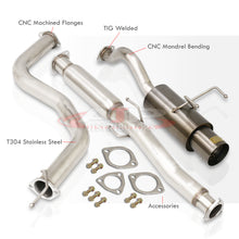 Load image into Gallery viewer, Honda Civic Hatchback 1992-1995 N1 Style Stainless Steel Catback Exhaust System Gunmetal (Piping: 2.5" / 65mm | Tip: 4.5")