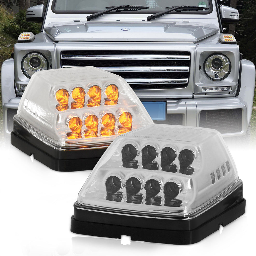 Mercedes G-Class W463 G500 1990-2018 / G55 AMG 2003-2011 / G550 2009-2012 Front Fender Sequential Turn Signal Lights Clear