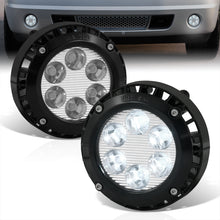 Load image into Gallery viewer, Chevrolet Avalanche Camaro Colorado Silverado Suburban Tahoe / GMC Acadia Canyon Sierra Yukon / Pontiac G6 G8 Replacement LED Fog Lights Clear Lens (Compatible with Round Fog Light Models Only & Requires Reuse of OEM Brackets)