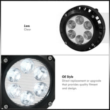 Load image into Gallery viewer, Chevrolet Avalanche Camaro Colorado Silverado Suburban Tahoe / GMC Acadia Canyon Sierra Yukon / Pontiac G6 G8 Replacement LED Fog Lights Clear Lens (Compatible with Round Fog Light Models Only & Requires Reuse of OEM Brackets)