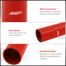 Load image into Gallery viewer, 3.75" (12" Long) Straight Silicone Coupler Red