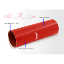 Load image into Gallery viewer, 3.75" (12" Long) Straight Silicone Coupler Red