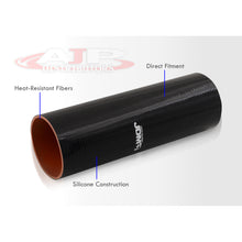Load image into Gallery viewer, 3.75" (12" Long) Straight Silicone Coupler Black