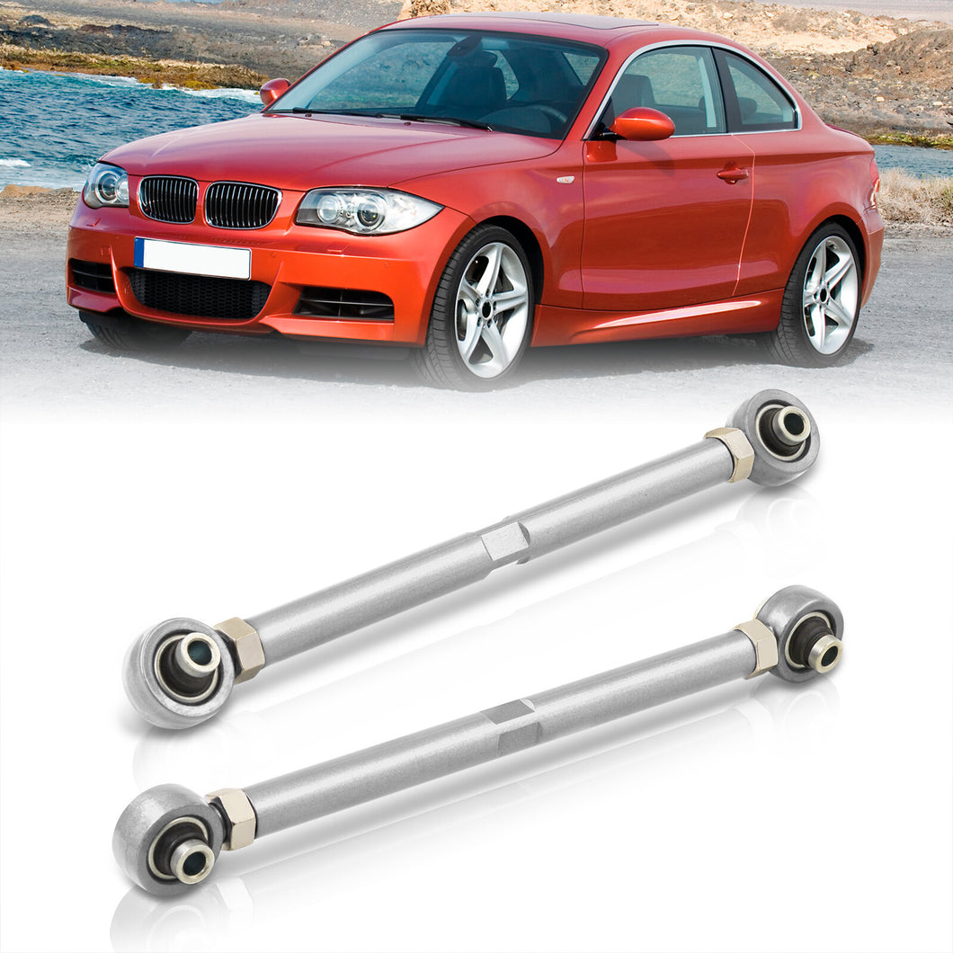 BMW 3 Series E90 E92 E93 RWD 2006-2011 / 1 Series E82 E88 RWD 2008-2013 Rear Control Toe Arms Kit Silver (Will Not Fit M3 & 1M Models)