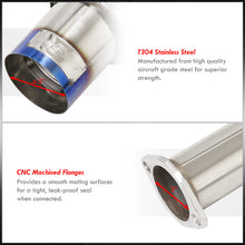 Load image into Gallery viewer, Honda Civic EX 2001-2005 N1 Style Stainless Steel Catback Exhaust System Burnt Tip (Piping: 2.5" / 65mm to 3.0" / 76mm | Tip: 4.5")