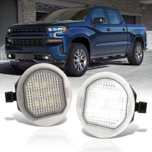 Load image into Gallery viewer, Chevrolet Silverado 1500 2019-2021 / 2500HD 2020-2021 / 3500HD 2020-2021 / Tahoe 2021 / Suburban 2021 Front White LED Side Mirror Puddle Lights Clear Len