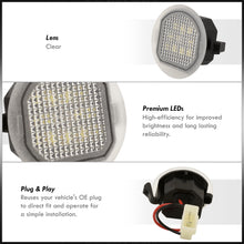 Load image into Gallery viewer, Chevrolet Silverado 1500 2019-2021 / 2500HD 2020-2021 / 3500HD 2020-2021 / Tahoe 2021 / Suburban 2021 Front White LED Side Mirror Puddle Lights Clear Len