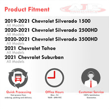 Load image into Gallery viewer, Chevrolet Silverado 1500 2019-2021 / 2500HD 2020-2021 / 3500HD 2020-2021 / Tahoe 2021 / Suburban 2021 Front White LED Side Mirror Puddle Lights Clear Len