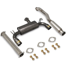 Load image into Gallery viewer, Mitsubishi Lancer Evo X 2008-2015 Dual Tip Stainless Steel Catback Exhaust System Gunmetal (Piping: 3.0" / 76mm | Tip: 4.0")