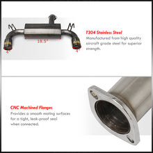 Load image into Gallery viewer, Mitsubishi Lancer Evo X 2008-2015 Dual Tip Stainless Steel Catback Exhaust System Gunmetal (Piping: 3.0" / 76mm | Tip: 4.0")