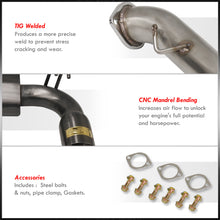 Load image into Gallery viewer, Mitsubishi Lancer Evo X 2008-2015 Dual Tip Stainless Steel Catback Exhaust System Gunmetal (Piping: 3.0" / 76mm | Tip: 4.0")