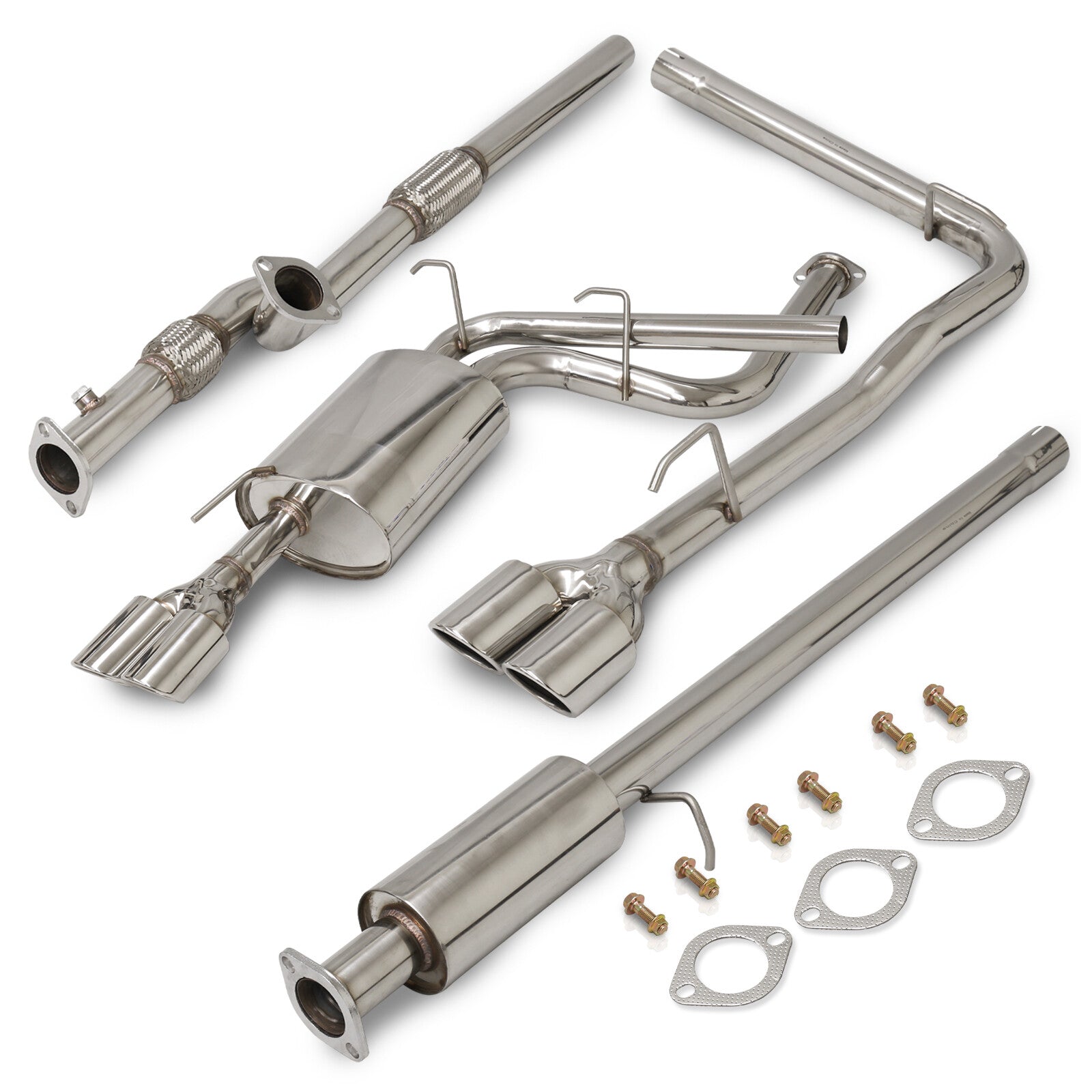 Mitsubishi 3000GT Turbo 1991-1999 Quad Tip Stainless Steel Catback