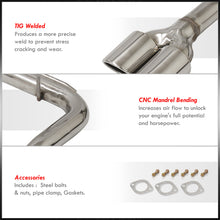 Load image into Gallery viewer, Mitsubishi 3000GT Turbo 1991-1999 Quad Tip Stainless Steel Catback Exhaust System (Piping: 2.0" / 51mm to 2.5" / 65mm | Tip: 3.0")