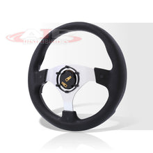 Load image into Gallery viewer, Universal 320mm Fusion Style Aluminum Steering Wheel Black / Carbon Fiber