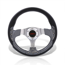 Load image into Gallery viewer, JDM Sport Universal 320mm Fusion Style Aluminum Steering Wheel Black / Carbon Fiber