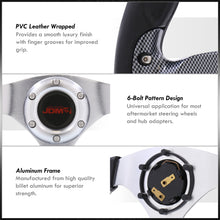 Load image into Gallery viewer, JDM Sport Universal 320mm Fusion Style Aluminum Steering Wheel Black / Carbon Fiber