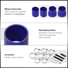 Load image into Gallery viewer, Nissan Skyline GTR R32 R33 R34 RB20 RB25DET Bolt-On Aluminum Polished Piping Kit + Blue Couplers