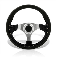 Load image into Gallery viewer, Universal 320mm Fusion Style Aluminum Steering Wheel Black / Black