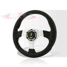 Load image into Gallery viewer, Universal 320mm Fusion Style Aluminum Steering Wheel Black / Silver