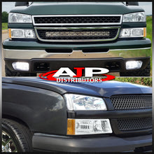 Load image into Gallery viewer, Chevy Silverado 03-06 Bumper Lights Chrome Housing Clear Lens Amber Reflectors