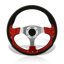 Load image into Gallery viewer, Universal 320mm Fusion Style Aluminum Steering Wheel Black / Red