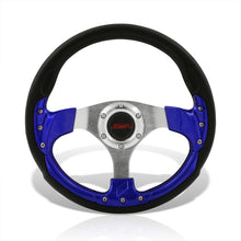 Load image into Gallery viewer, JDM Sport Universal 320mm Fusion Style Aluminum Steering Wheel Black / Blue