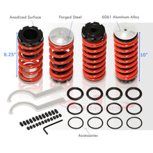 Load image into Gallery viewer, Mitsubishi Eclipse 2000-2005 Coilover Sleeves Kit Red