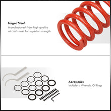 Load image into Gallery viewer, Honda Accord 1998-2002 Coilover Sleeves Kit Red (Silver Sleeves)