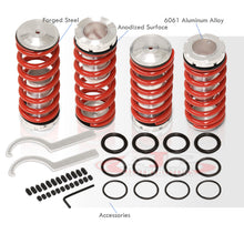 Load image into Gallery viewer, Honda Accord 1998-2002 Coilover Sleeves Kit Red (Silver Sleeves)