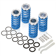 Load image into Gallery viewer, Acura Integra 1990-2001 / Honda Civic 1988-2000 / CRX 1988-1991 / Del Sol 1993-1997 Coilover Sleeves Kit Blue (Silver Sleeves)