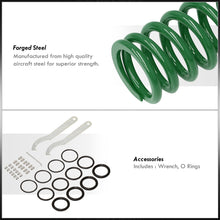 Load image into Gallery viewer, Acura Integra 1990-2001 / Honda Civic 1988-2000 / CRX 1988-1991 / Del Sol 1993-1997 Coilover Sleeves Kit Green (Silver Sleeves)
