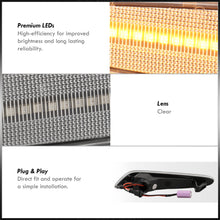 Load image into Gallery viewer, Mercedes Benz E-Class W211 E320 2003-2006 / E350 2006 / E500 2003-2006 / E55 AMG 2003-2006 Front Amber LED Side Marker Lights Clear Len