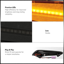 Load image into Gallery viewer, Mercedes Benz E-Class W211 E320 2003-2006 / E350 2006 / E500 2003-2006 / E55 AMG 2003-2006 Front Amber LED Side Marker Lights Smoke Len