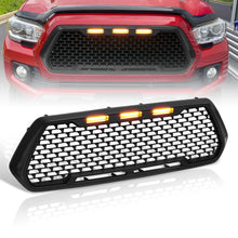 Load image into Gallery viewer, Toyota Tacoma 2016-2021 Front Grille Black with Amber LED DRL Running Lights