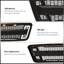 Load image into Gallery viewer, Ford F150 2004-2008 Front Grille Black with White / Amber LED DRL Running Lights & Turn Signals
