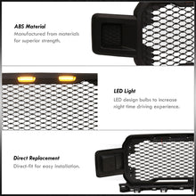 Load image into Gallery viewer, Ford F150 2018-2020 Front Grille Black with Amber LED DRL Running Lights