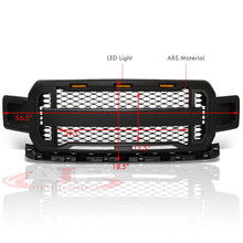 Load image into Gallery viewer, Ford F150 2018-2020 Front Grille Black with White / Amber LED DRL Running Lights & Turn Signals