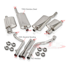 Load image into Gallery viewer, Chrysler 300C 5.7L 2005-2010 Dual Tip Stainless Steel Catback Exhaust System (Tip: 4.5")