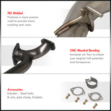 Load image into Gallery viewer, Subaru Impreza WRX Sedan 2008-2014 Stainless Steel Catback Exhaust System Gunmetal (Piping: 2.5" / 65mm | Tip: 4.0")