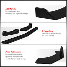 Load image into Gallery viewer, Universal 3-Piece Style Front Bumper Lip Gloss Black
