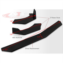 Load image into Gallery viewer, Universal 3-Piece Style Front Bumper Lip Gloss Black