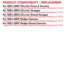 Load image into Gallery viewer, Chrysler Town & Country 2001-2007 / Grand Voyager 2001-2002 / Voyager 2001-2003 / Dodge Grand Caravan 2001-2007 Factory Style Headlights Black Housing Clear Len Clear Reflector (Halogen Models Only)