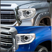 Load image into Gallery viewer, Toyota Tundra 2014-2021 LED DRL Bar Projector Headlights Chrome Housing Clear Len Clear Reflector (Halogen Models Only)