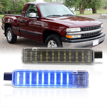 Load image into Gallery viewer, Chevrolet Silverado 1999-2006 / C/K 1997-2000 / Suburban Tahoe 1995-2006 / Cadillac Escalade 1999-2006 / GMC Sierra 1999-2006 / Yukon XL 1995-2006 / Hummer H2 2003-2009 2-Piece Left & Right Interior Blue SMD LED Door Courtesy Lights Clear Lens