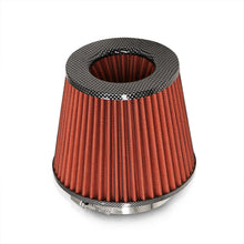 Load image into Gallery viewer, Universal 4" Air Filter Carbon Top / Red Body / Carbon Bottom